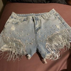 Embellished fashion shorts